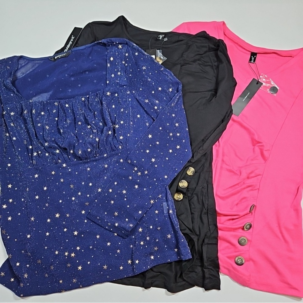 Allegra K Women's Pullover Blouses - Size XL - Lot of 3 - NWT